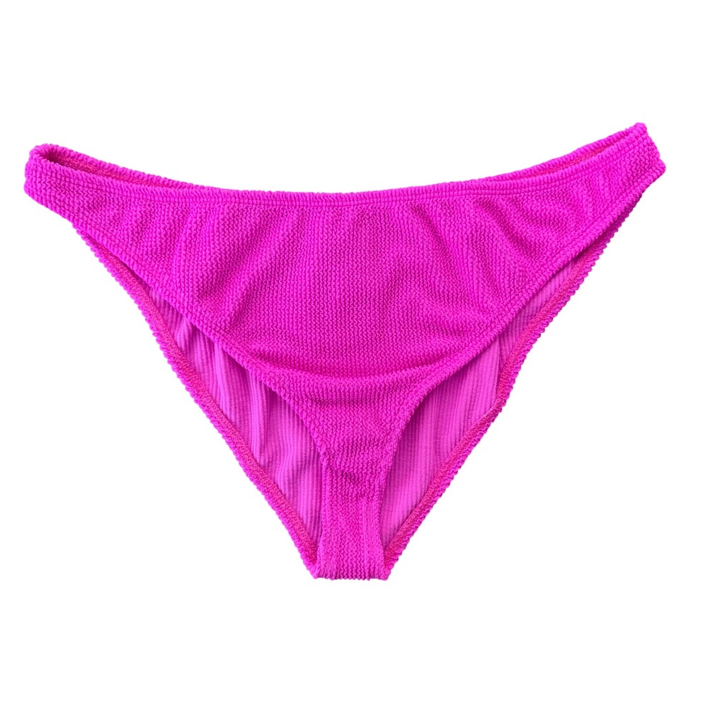 Good‎ American Crinkle Good Basic Cheeky Bikini Bottom Hawaiian Pink GSW0148 7/8